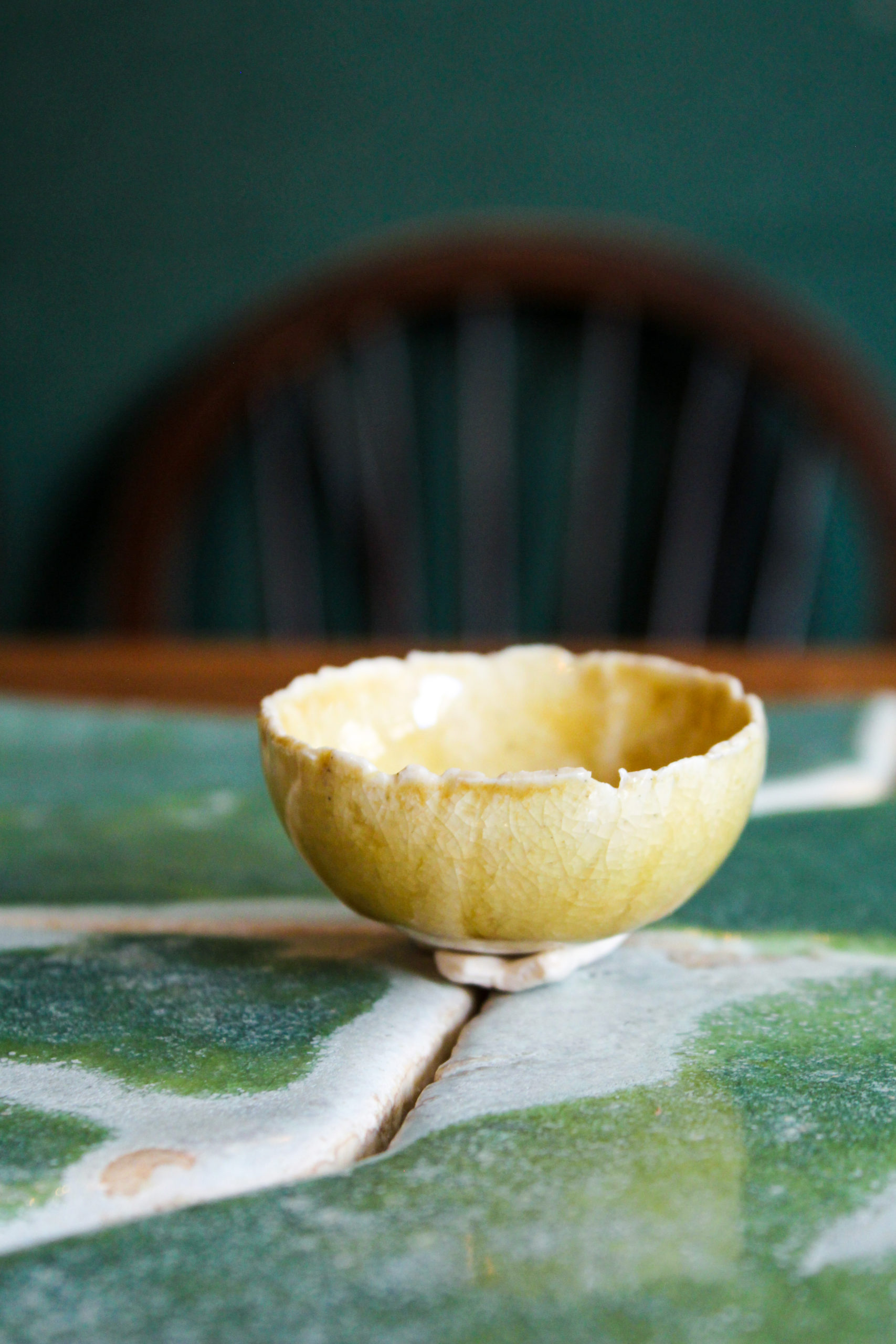 Bol en porcelaine de Pierre Auriol - Jaune topaze - Thé-ritoires - Paris